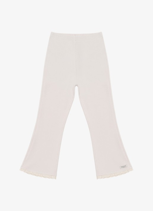Donsje Amsterdam Jentje flared ribgebreide broek