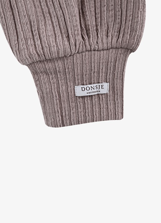Donsje Amsterdam Jipie broek met ribstructuur - detail 4 grijs