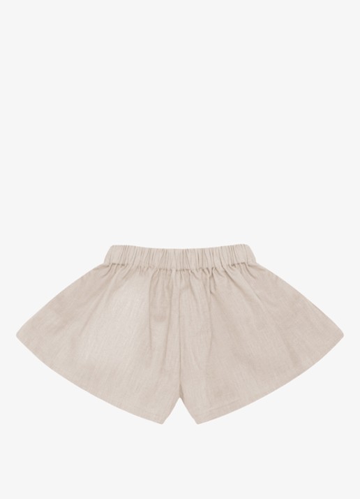 Donsje Amsterdam Jorin korte broek in linnenblend - achterkant 4 taupe