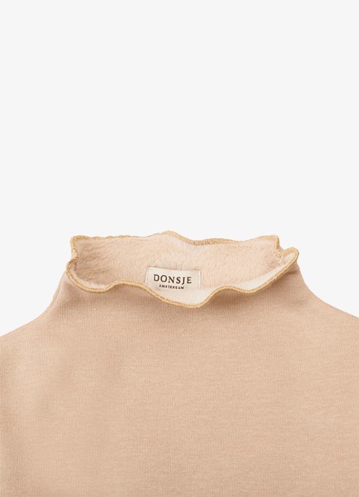 Donsje Amsterdam Jotte longsleeve met logoborduring - detail roze