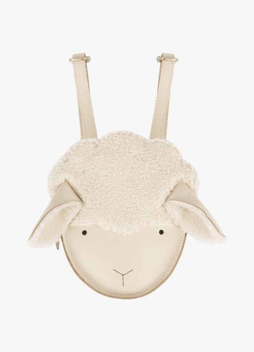 Donsje Amsterdam Kapi Exclusive Backpack | Lammy - voorkant 4 creme