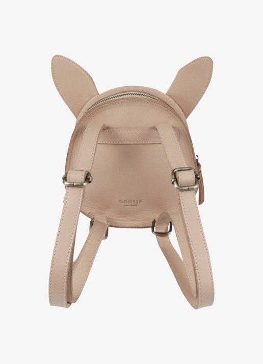 Donsje Amsterdam Kapi Fluffy Bunny rugzak - achterkant lichtbruin