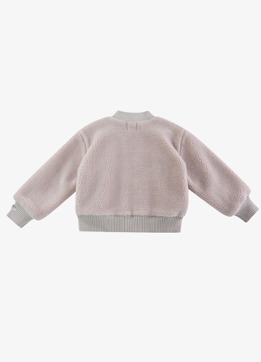 Donsje Amsterdam Karai vest van teddy - achterkant roze