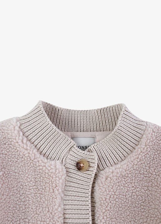 Donsje Amsterdam Karai vest van teddy - detail 4 roze