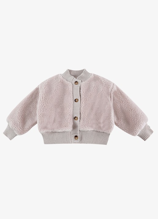Donsje Amsterdam Karai vest van teddy - voorkant 2 roze
