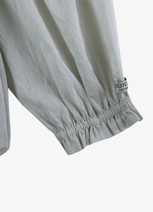 Donsje Amsterdam Kieke blouse met kraag - detail 3 grijs