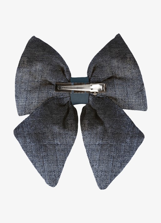 Donsje Amsterdam Klasina haarclip met strikdetail - achterkant blauw