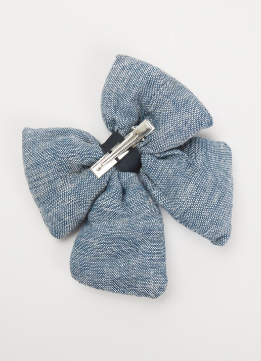 Donsje Amsterdam Klasina haarclip met strikdetail - detail 3 blauw