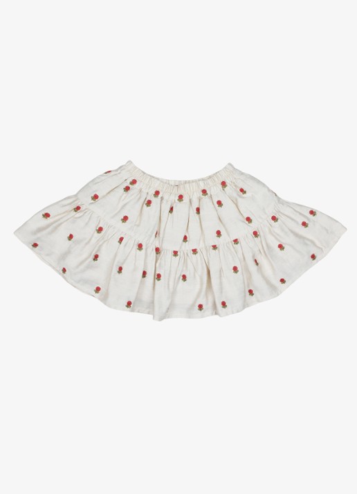 Donsje Amsterdam Lazie Red Roses rok met tule - achterkant zand