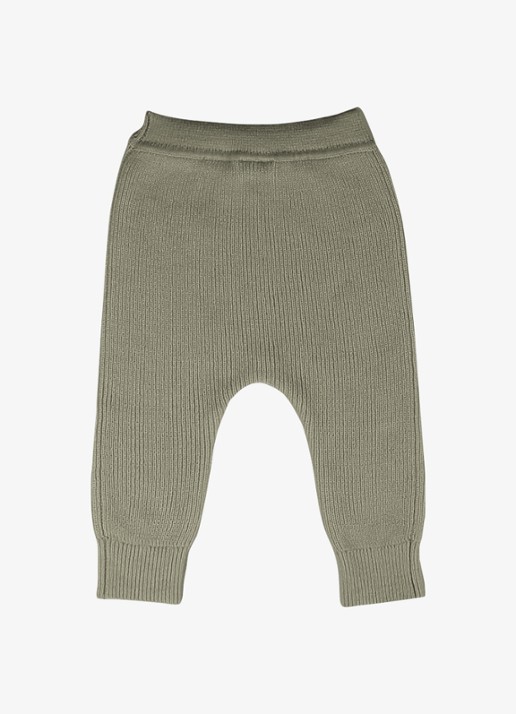 Donsje Amsterdam Lieke legging met ribstructuur - achterkant 5 groen