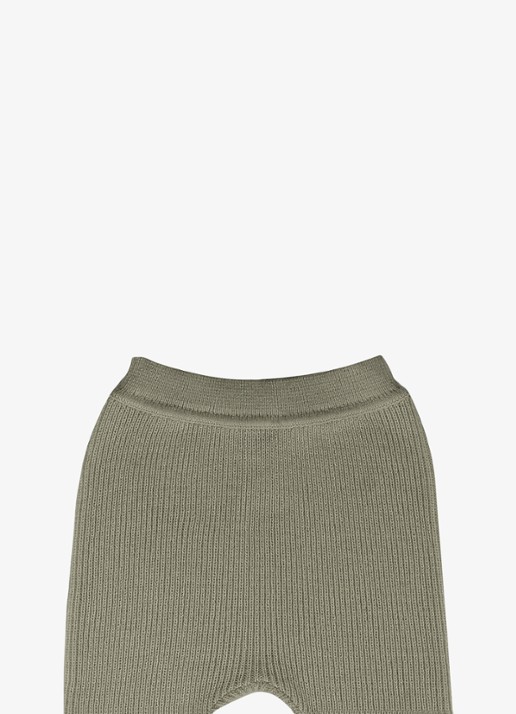 Donsje Amsterdam Lieke legging met ribstructuur - detail groen