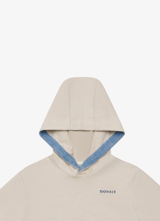 Donsje Amsterdam Lirian sweater van katoen - detail beige