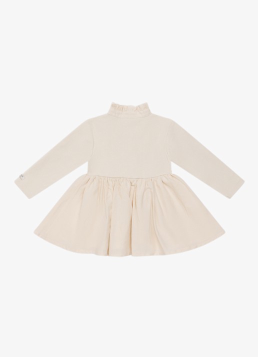 Donsje Amsterdam Louen tuniekjurk in katoenblend - achterkant beige