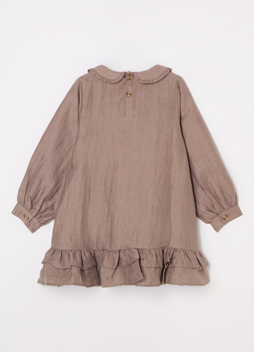 Donsje Amsterdam Luus Dress - achterkant 5 donkerbeige