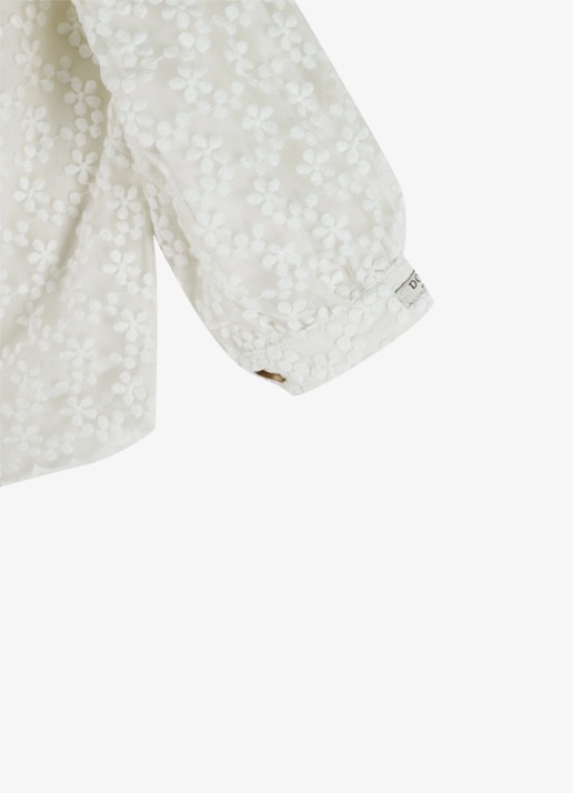 Donsje Amsterdam Mailien blouse met bloemborduring - detail 5 wit