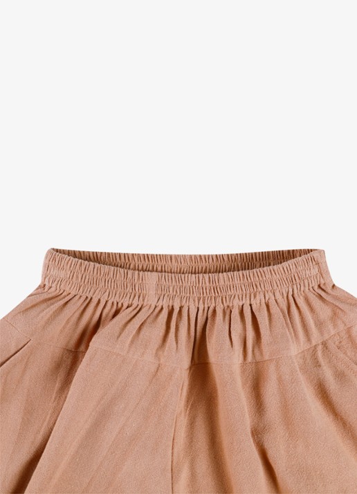 Donsje Amsterdam Mazena wide fit korte broek - detail lichtbruin