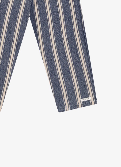 Donsje Amsterdam Menno broek met streepprint - detail 4 blauw