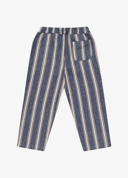 Donsje Amsterdam Menno broek met streepprint - achterkant 4 blauw
