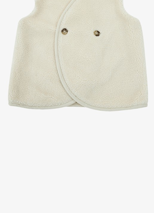 Donsje Amsterdam Monty Gilet - detail 8 gebroken wit