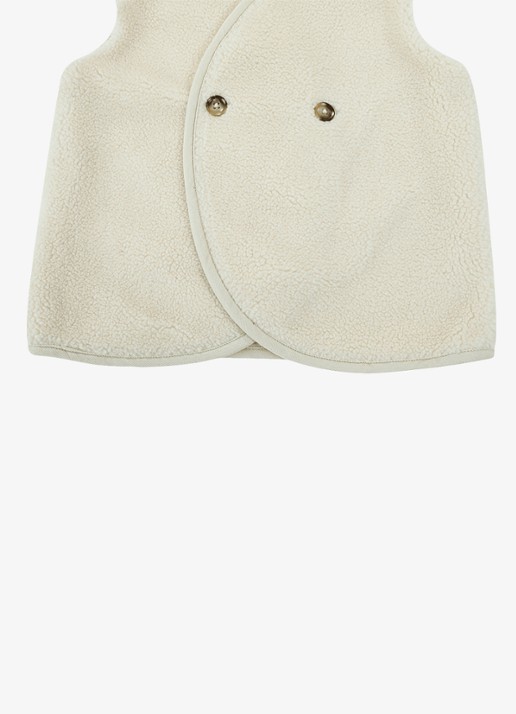 Donsje Amsterdam Monty Gilet - detail 10 gebroken wit
