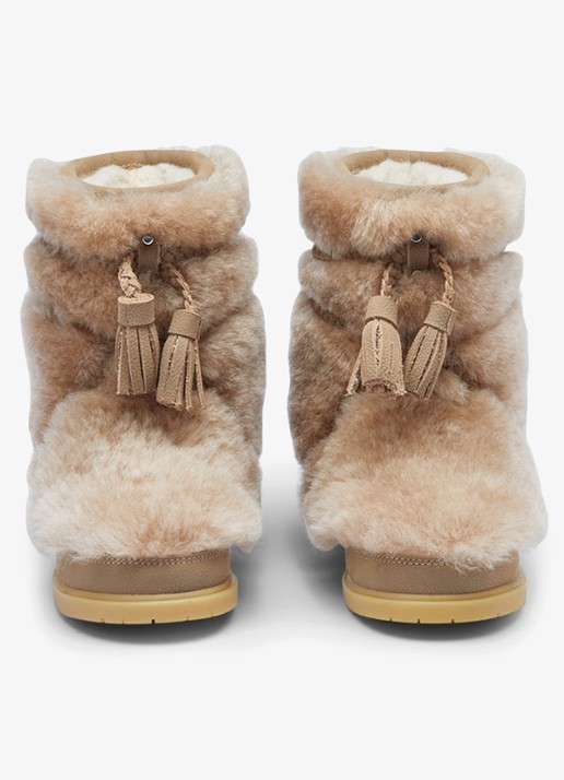 Donsje Amsterdam Myril boots met bont - detail 3 bruin