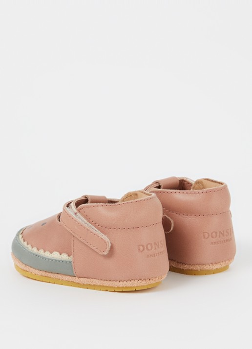 Donsje Amsterdam Nanoe Watermelon babyschoentje van leer - achterkant 2 oudroze