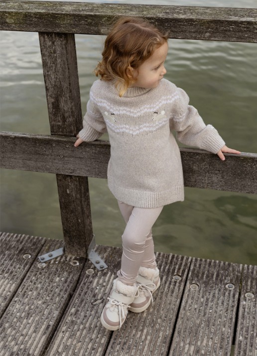 Donsje Amsterdam Nienja legging met logo - voorkant 3 lila