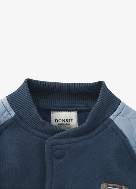 Donsje Amsterdam Noal jack met borduring - detail 8 royalblauw