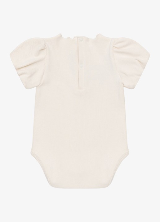 Donsje Amsterdam Nowie Rose romper met pofmouw - achterkant 3 ivoor