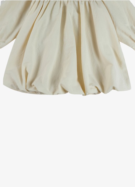 Donsje Amsterdam Nyari jurk met plooien - detail 6 creme