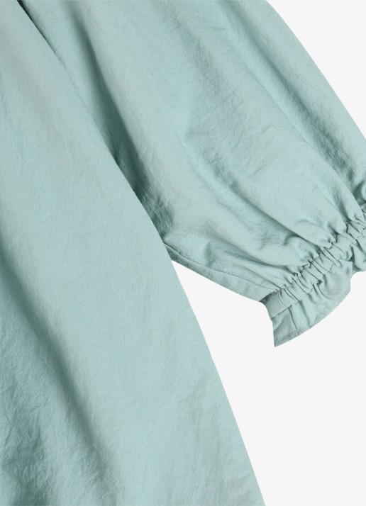 Donsje Amsterdam Nyari jurk met plooien - detail 5 blauw