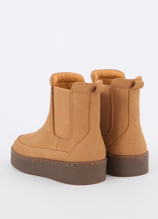Donsje Amsterdam Ojeh chelsea boot van nubuck  - achterkant roestbruin