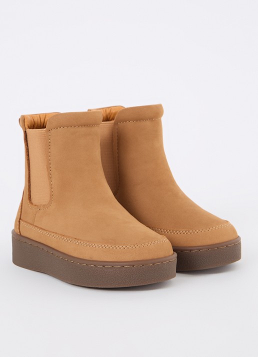 Donsje Amsterdam Ojeh chelsea boot van nubuck  - voorkant 3 roestbruin
