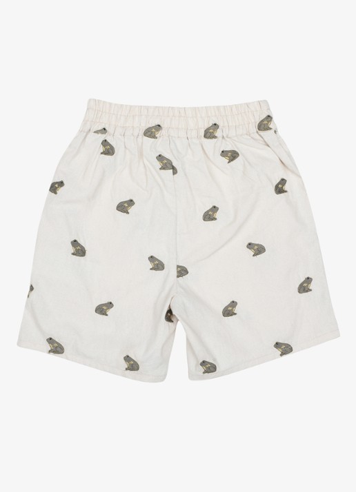 Donsje Amsterdam Olivier Frogs korte broek van linnen  - achterkant 6 wit