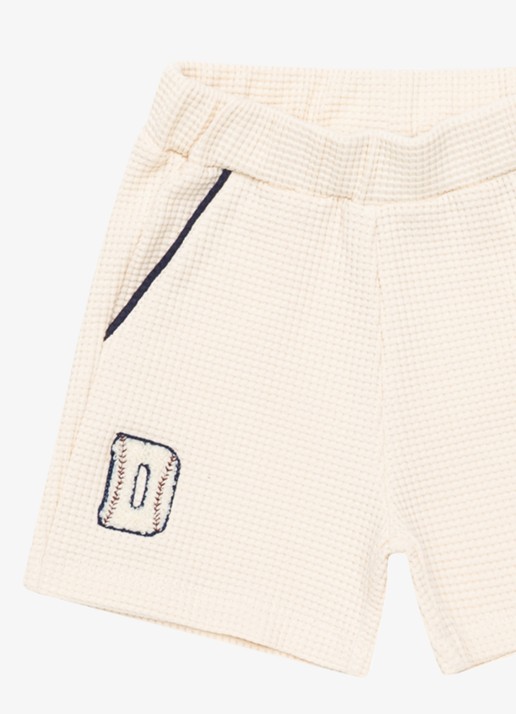 Donsje Amsterdam Petar korte broek met structuur - detail 4 beige
