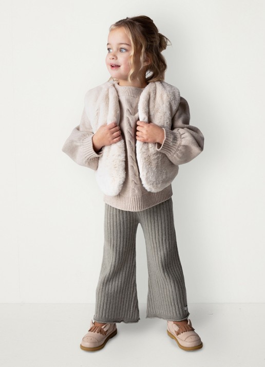Donsje Amsterdam Pimmy Gilet - voorkant 2 creme