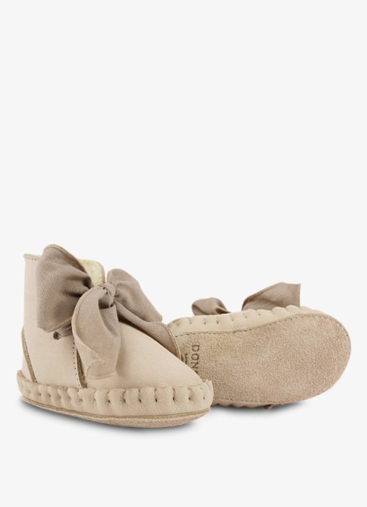 Donsje Amsterdam Pina Organza Lining babyschoentje van leer - detail 7 beige