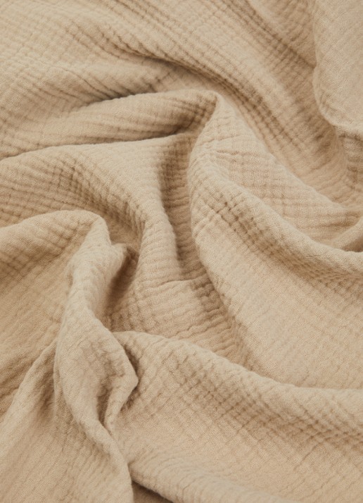 Donsje Amsterdam Ploekie XL wiegdeken 115 x 115 cm  - detail taupe