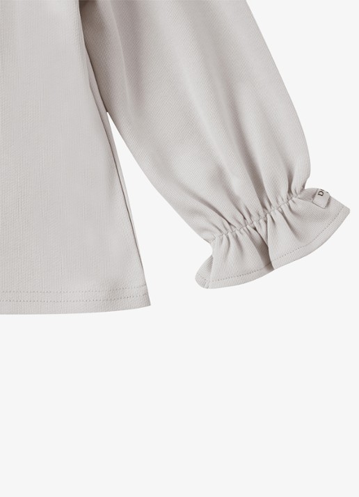 Donsje Amsterdam Pluimpje vest met kraag - detail 5 beige
