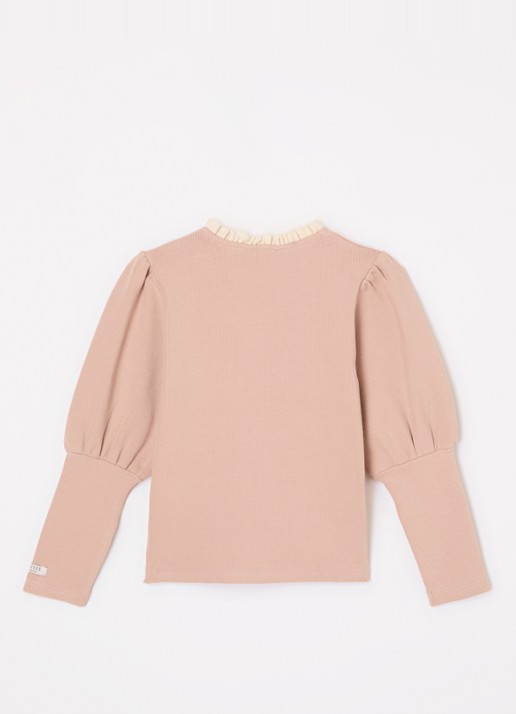 Donsje Amsterdam Raeven longsleeve van  katoen - voorkant 2 oudroze
