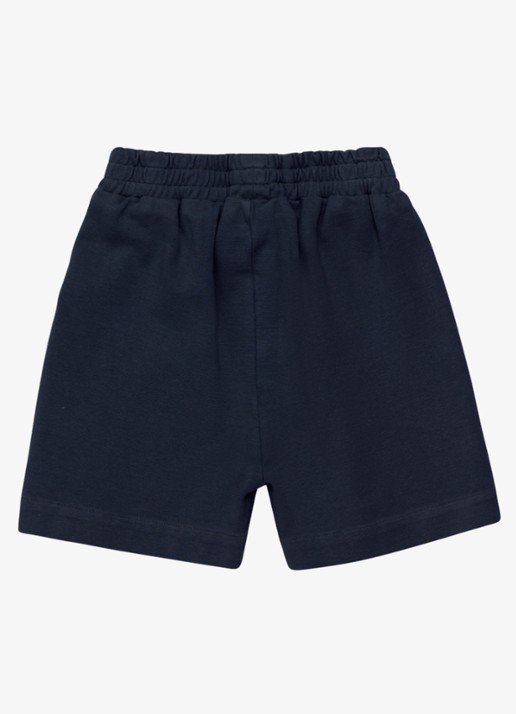 Donsje Amsterdam Rafie korte joggingbroek met logo - achterkant 4 donkerblauw
