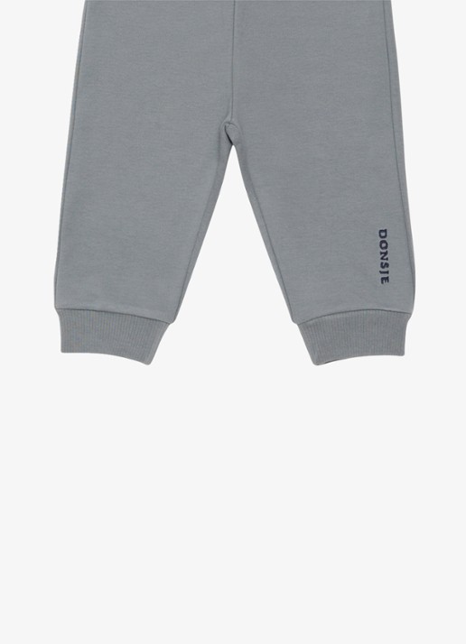 Donsje Amsterdam Remzie joggingbroek in katoenblend - detail 3 grijs