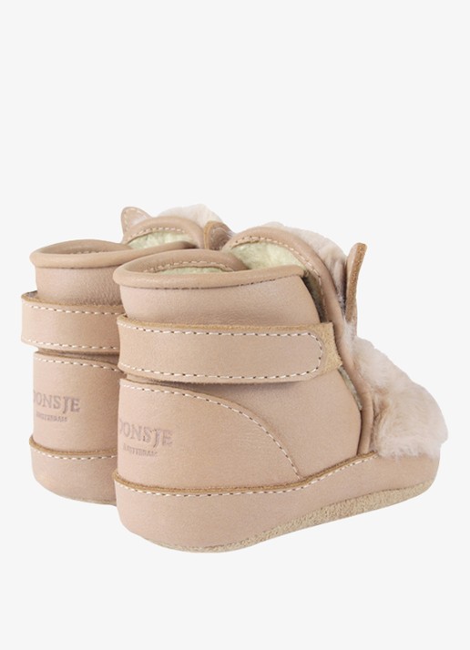 Donsje Amsterdam Richy Booties | Fluffy Bunny - achterkant 10 beige