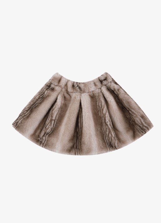 Donsje Amsterdam Rok van imitatiebont - achterkant 3 beige