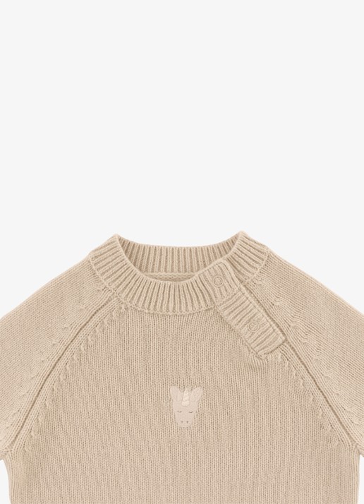 Donsje Amsterdam Sibbe Merino Wool Sweater | Unicorn - detail 3 gebroken wit