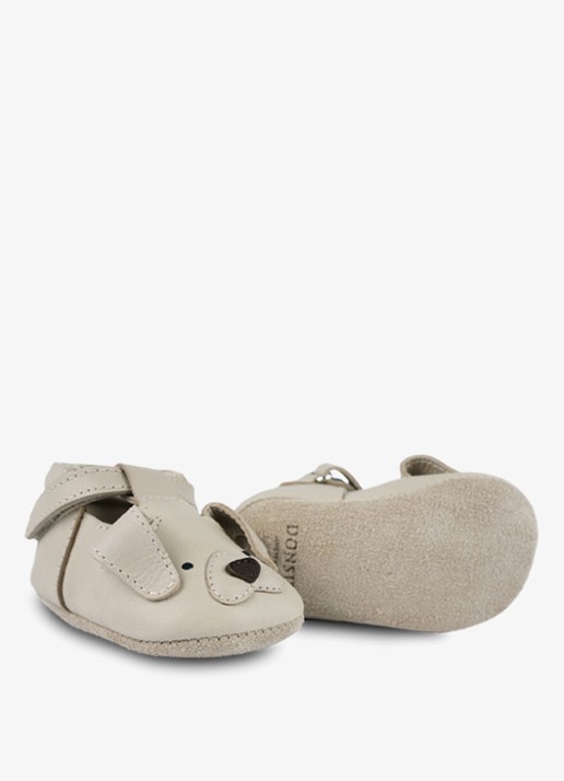 Donsje Amsterdam Spark Special Golden Retriever babyschoentje van leer  - detail 3 ivoor