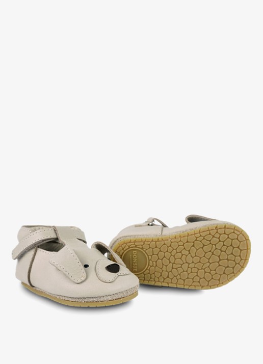 Donsje Amsterdam Spark Special Golden Retriever babyschoentje van leer  - detail 4 ivoor