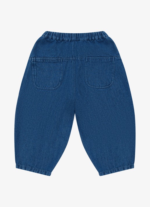 Donsje Amsterdam Tapered fit broek met steekzakken - achterkant 2 indigo