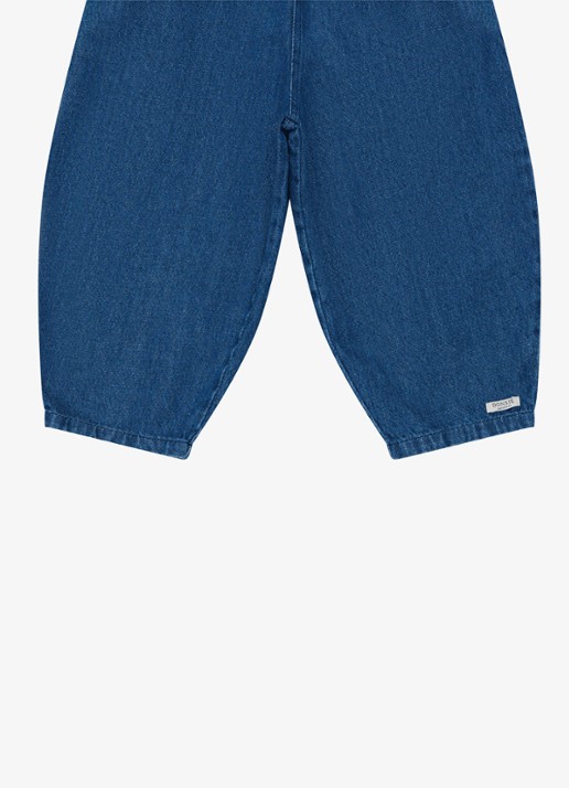 Donsje Amsterdam Tapered fit broek met steekzakken - detail indigo