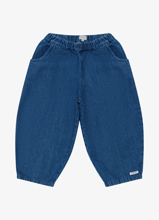 Donsje Amsterdam Tapered fit broek met steekzakken - voorkant 3 indigo
